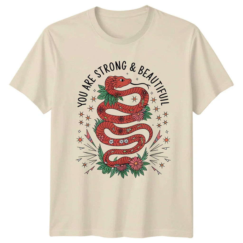 Boho Snake You Are Strong Beautiful Graphic Celestial - Adult & Kids T-Shirts, Sweatshirts & Hoodies apparel design preview 1