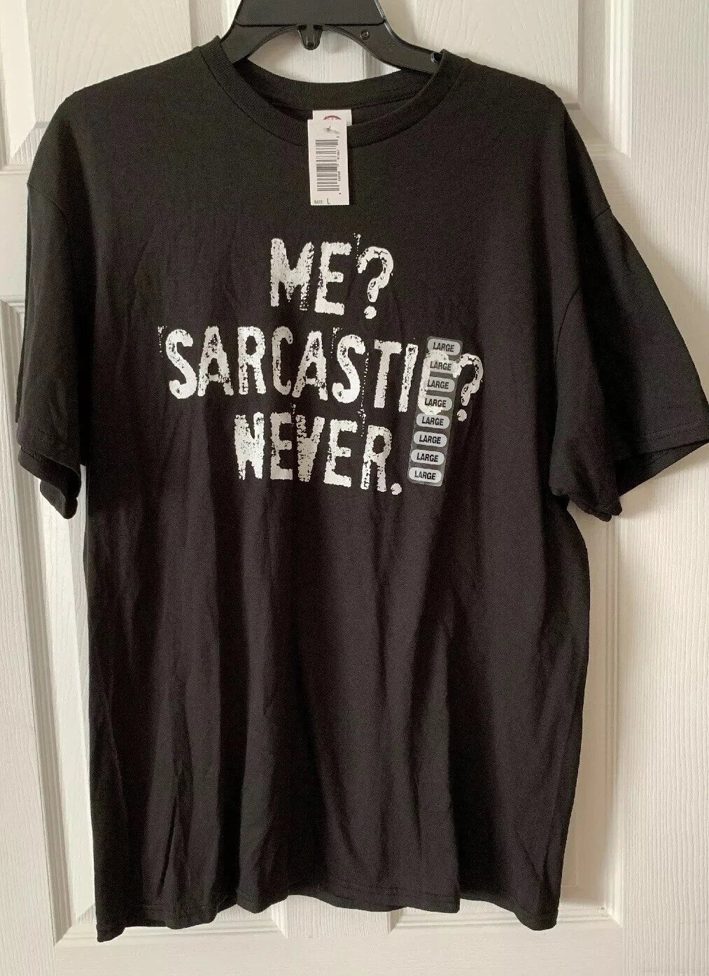 ME? SARCASTIC? NEVER. Mens Black Graphic Delta Pro - Adult & Kids T-Shirts, Sweatshirts & Hoodies apparel design preview 1