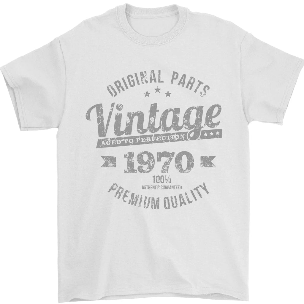 Vintage Year 56th Birthday 1970 Mens 100% Cotton - Adult & Kids T-Shirts, Sweatshirts & Hoodies apparel design preview 1