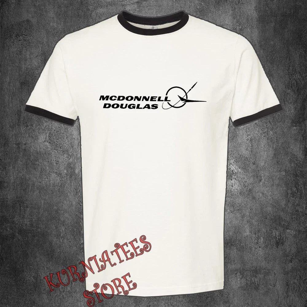 Mcdonnell Douglas Aerospace Aircraft Men's Ringer - Adult & Kids T-Shirts, Sweatshirts & Hoodies apparel design preview 1