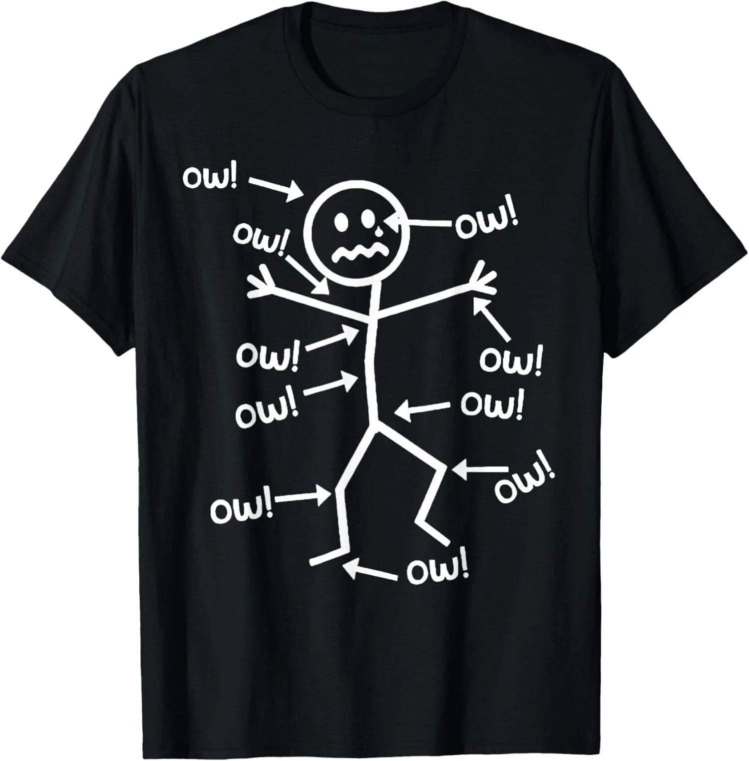 Ow Funny Scream Character Graphic - Adult & Kids T-Shirts, Sweatshirts & Hoodies apparel design preview 1
