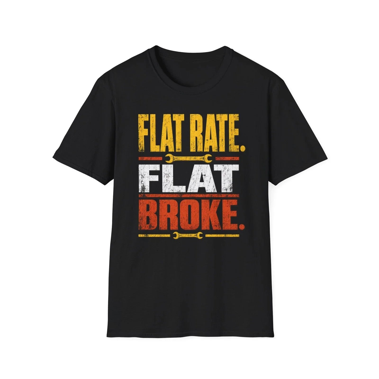 Mechanic Humor Flat Rate Pay Funny Gift Dad Father - Adult & Kids T-Shirts, Sweatshirts & Hoodies apparel design preview 1
