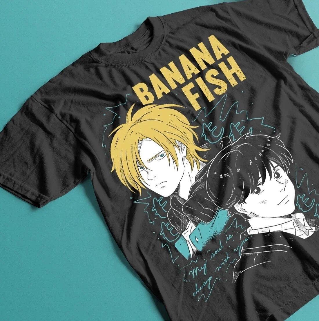 Anime Banana Fish Ash Lynx Eiji Card Kawaii Manga - Adult & Kids T-Shirts, Sweatshirts & Hoodies apparel design preview 1