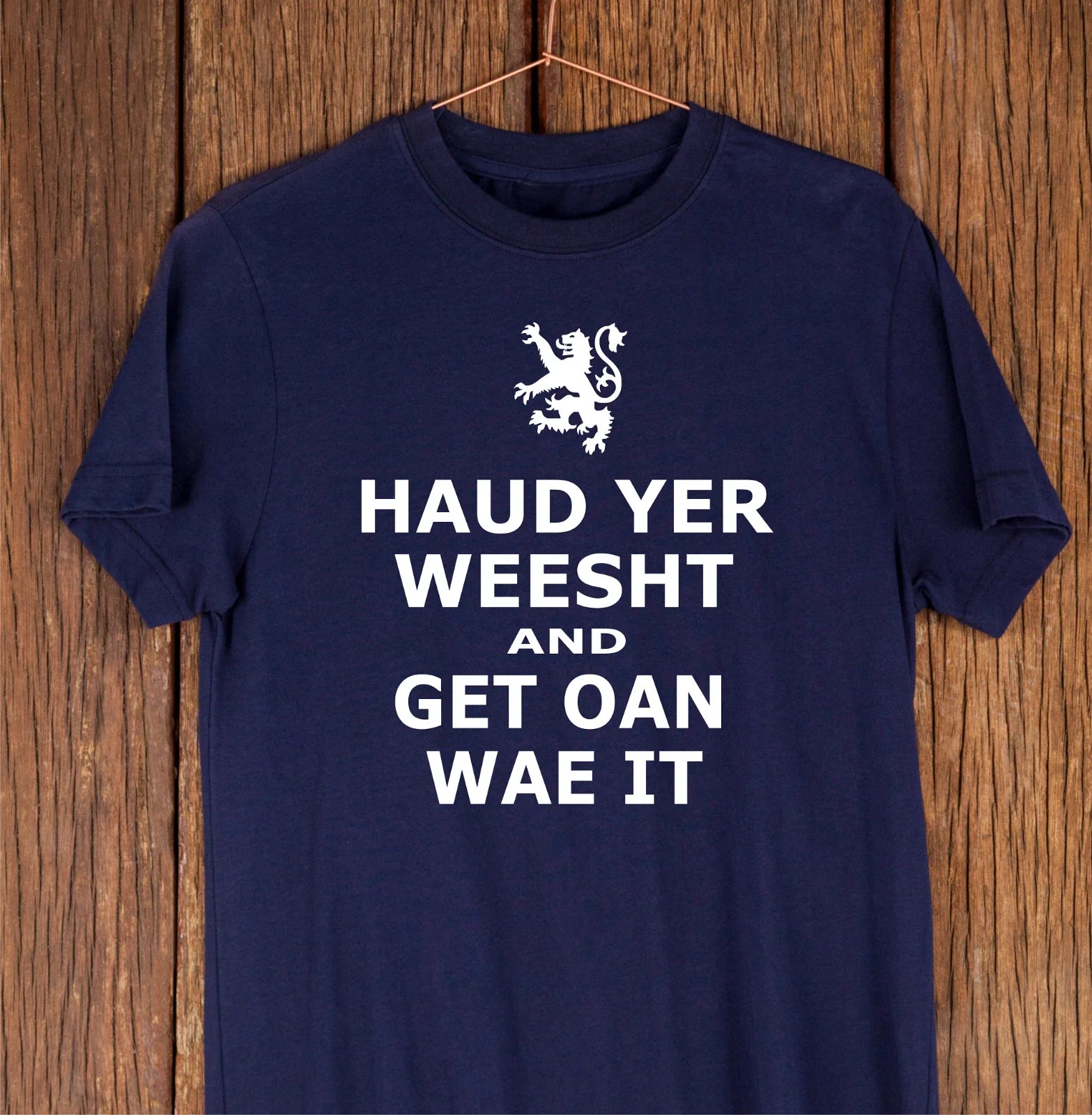 Haud Yer Weesht and Get Oan Wae It Funny Scotland - Adult & Kids T-Shirts, Sweatshirts & Hoodies apparel design preview 1