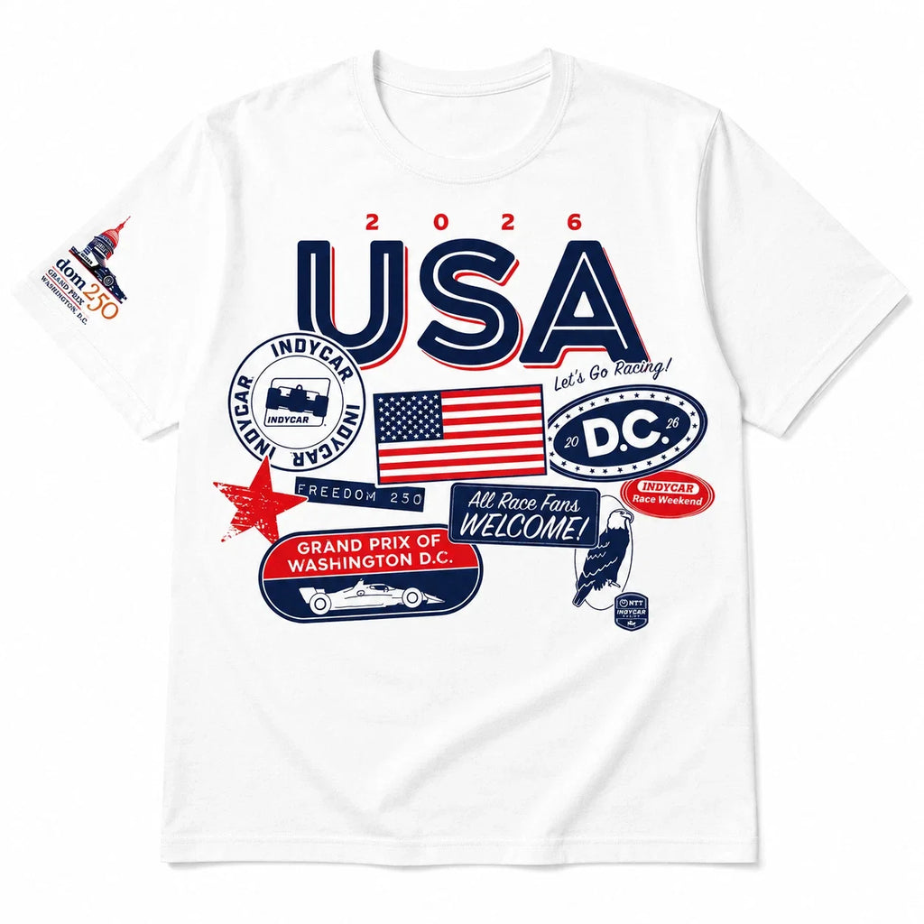 [HOT] Indy.car 2026 Patriotic Racing Freedom 250 July - Adult & Kids T-Shirts, Sweatshirts & Hoodies apparel design preview 1
