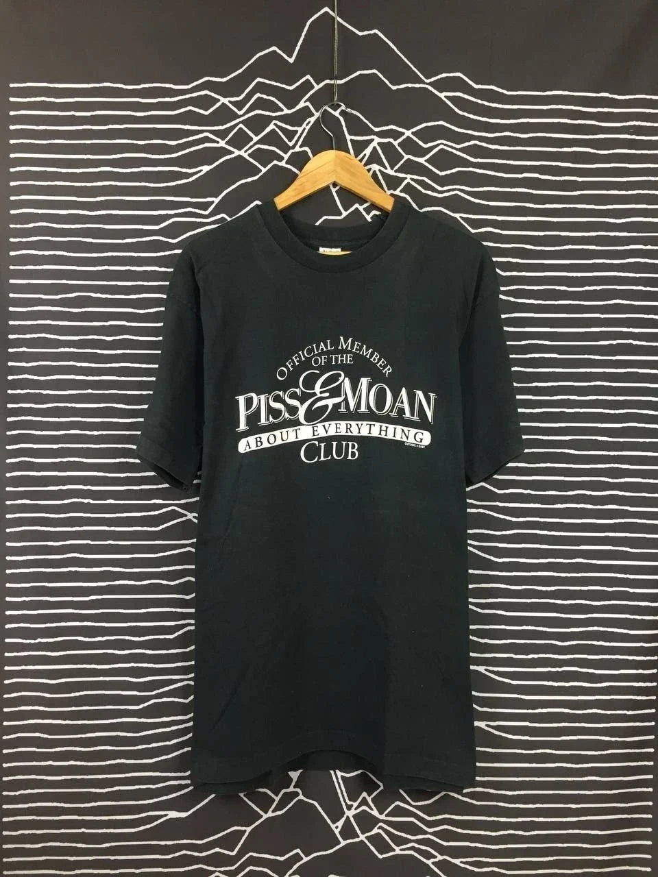 Vintage 90s Piss Moan Club Funny Quote Ted - Adult & Kids T-Shirts, Sweatshirts & Hoodies apparel design preview 1