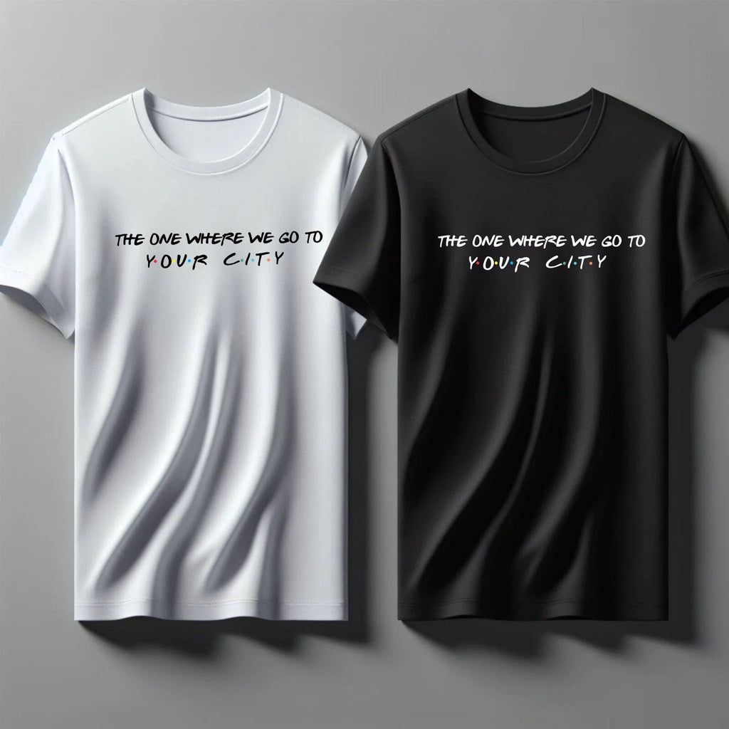 Friends inspired Personalised The One Where We Go - Adult & Kids T-Shirts, Sweatshirts & Hoodies apparel design preview 1
