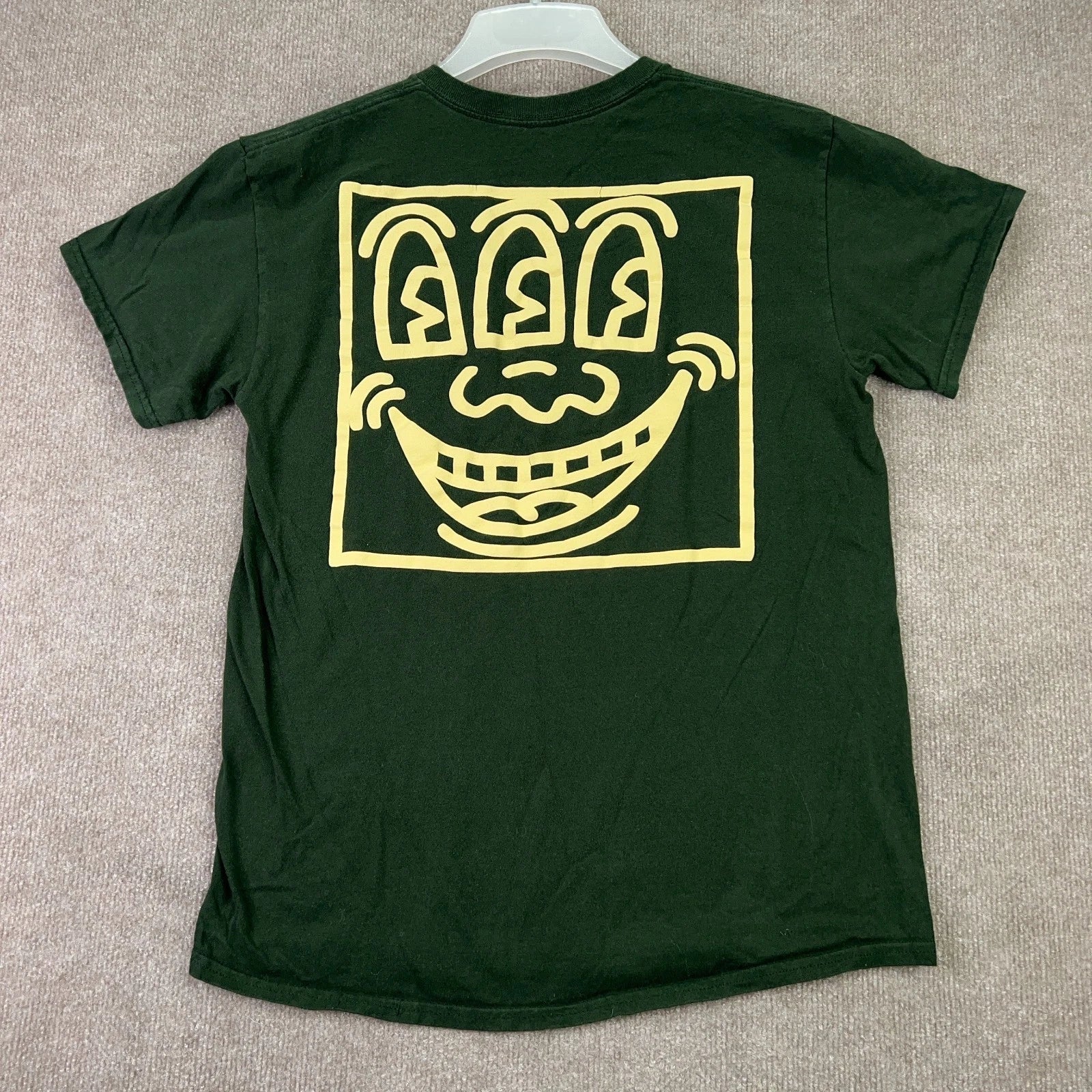 Keith Haring Men's Graphic Art Size M Green Cotton - Adult & Kids T-Shirts, Sweatshirts & Hoodies apparel design preview 1