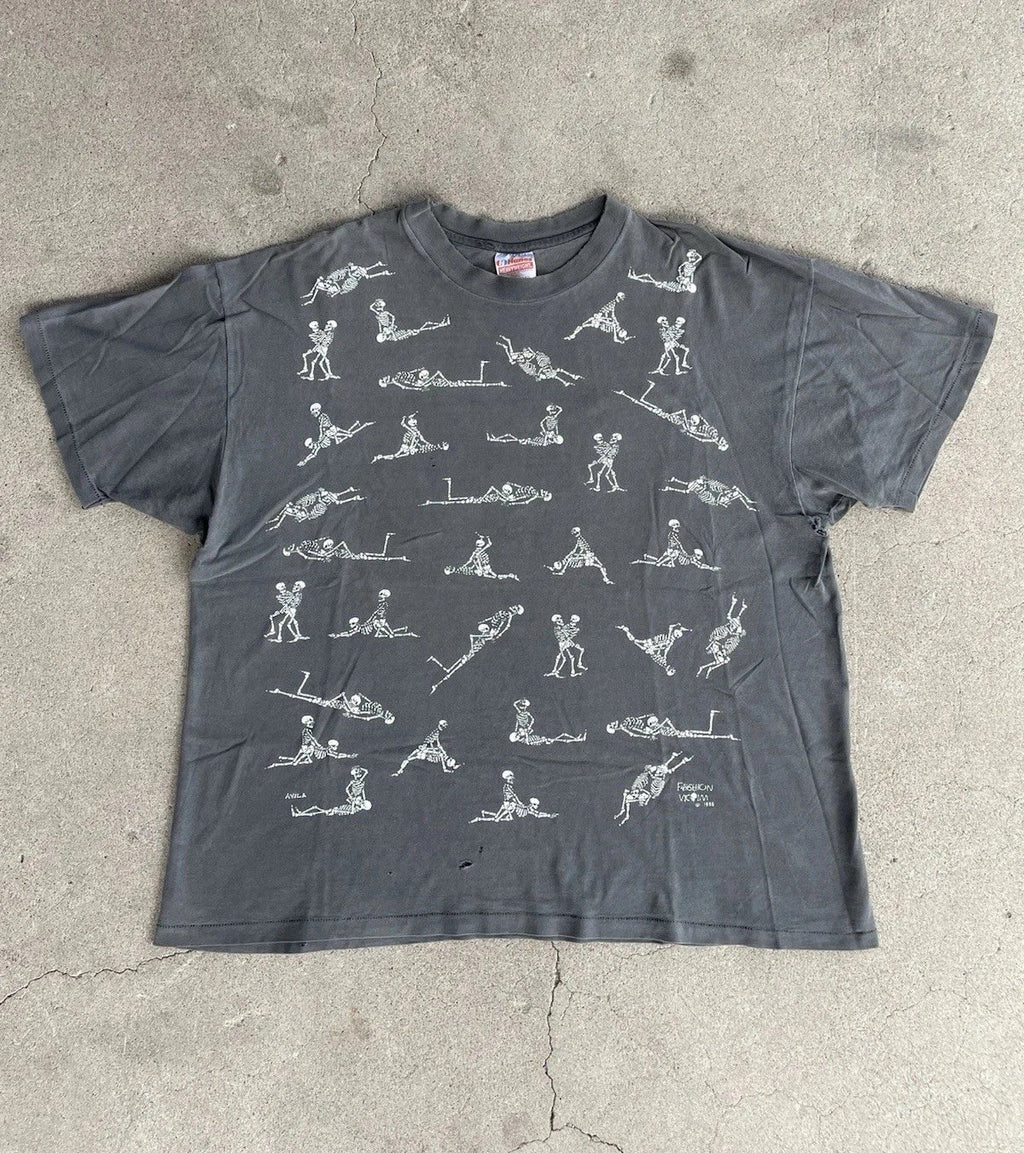 Fashion Victim 1990 Vintage Boning Skeletons XXL - Adult & Kids T-Shirts, Sweatshirts & Hoodies apparel design preview 1