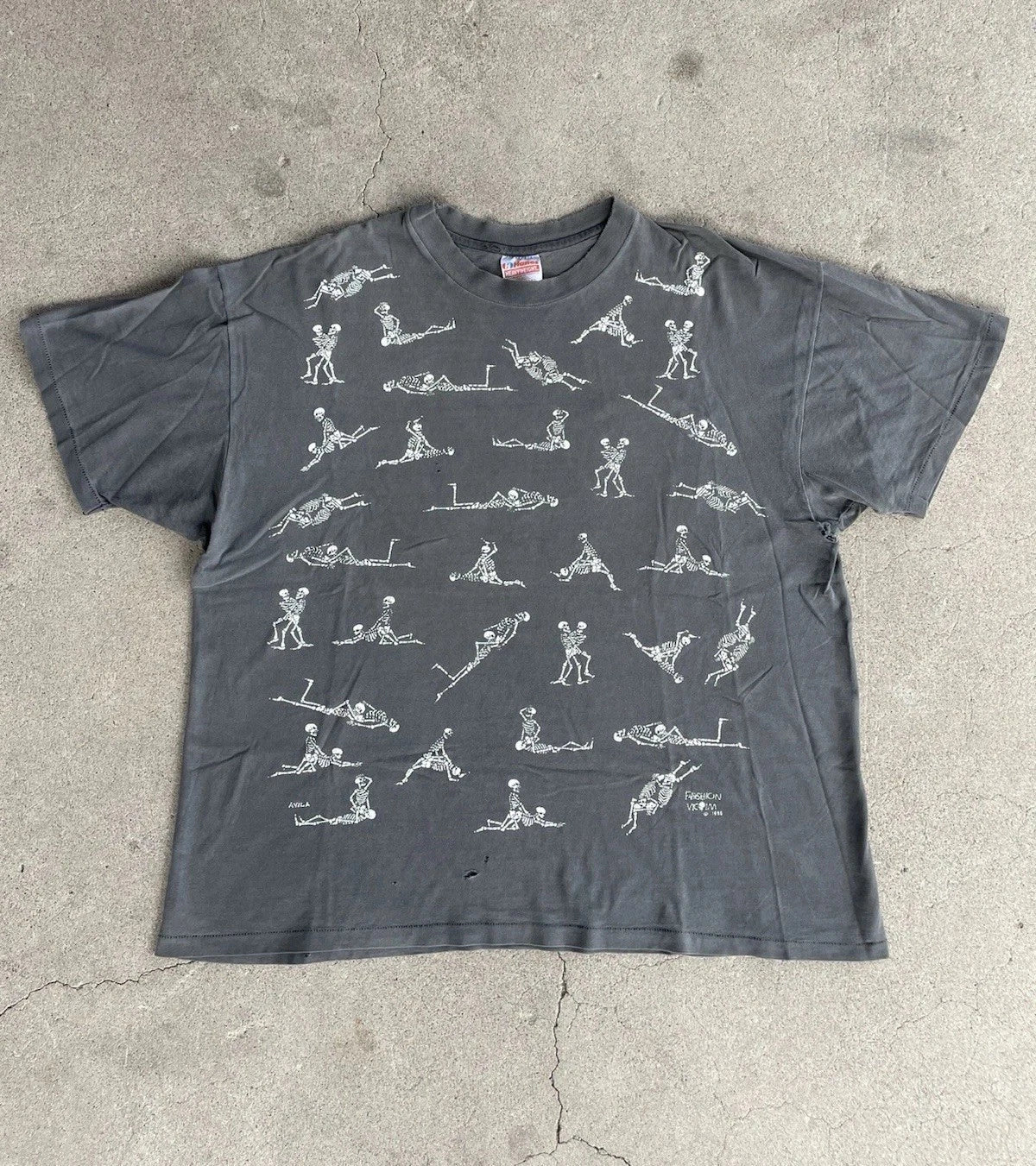 Fashion Victim 1990 Vintage Boning Skeletons XXL - Adult & Kids T-Shirts, Sweatshirts & Hoodies apparel design preview 1