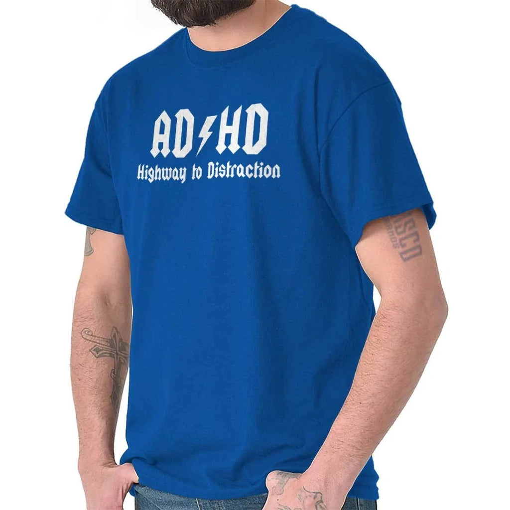 ADHD Highway to Distraction Sarcastic Womens or Mens - Adult & Kids T-Shirts, Sweatshirts & Hoodies apparel design preview 1