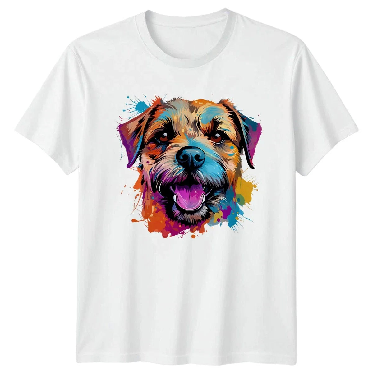 Colorful Dog Face Pet Portrait Lovers Gift For Him - Adult & Kids T-Shirts, Sweatshirts & Hoodies apparel design preview 1