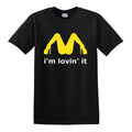 NEW I'M LOVIN' IT FAST FOOD PARODY COLLEGE FUNNY - Adult & Kids T-Shirts, Sweatshirts & Hoodies apparel design preview 1