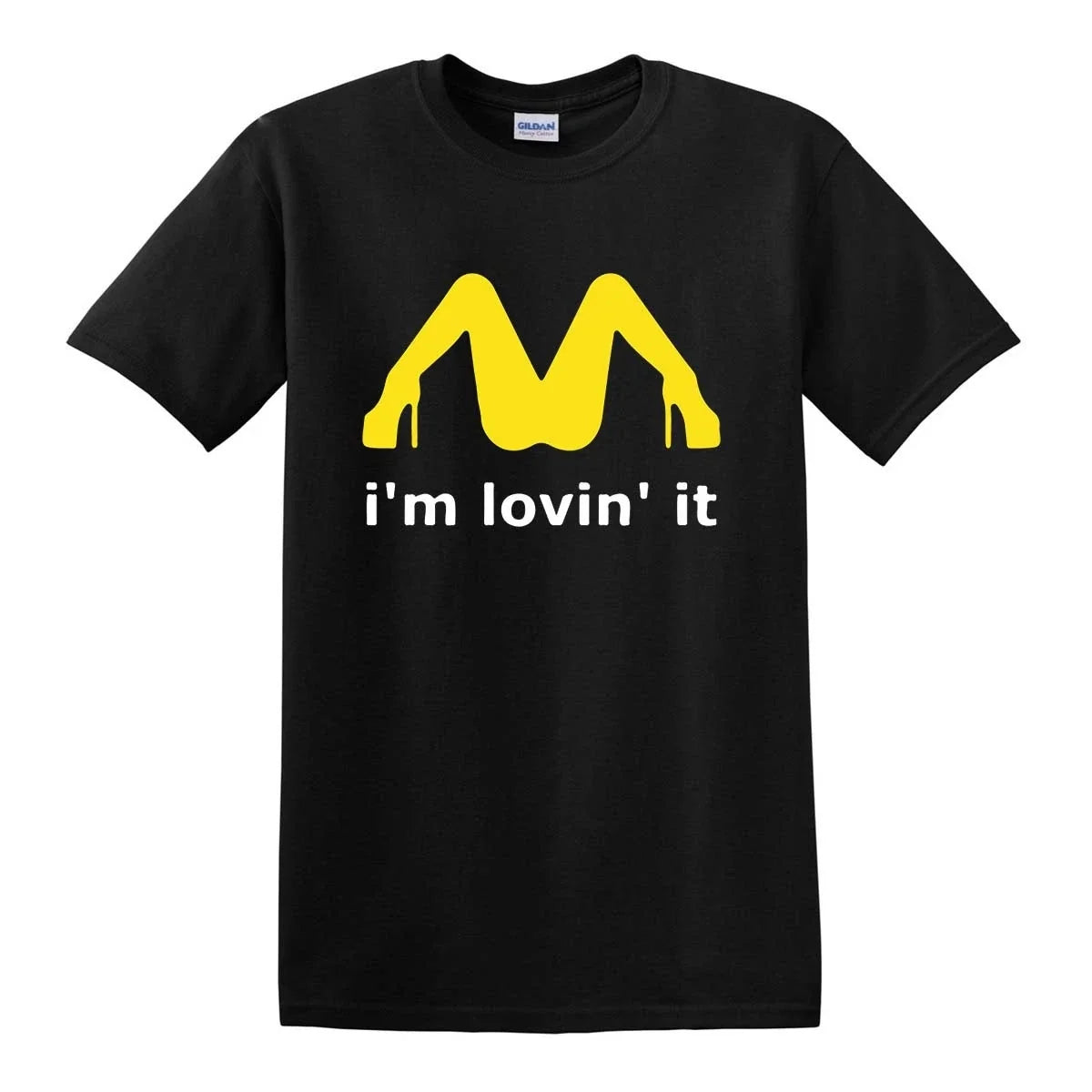 NEW I'M LOVIN' IT FAST FOOD PARODY COLLEGE FUNNY - Adult & Kids T-Shirts, Sweatshirts & Hoodies apparel design preview 1
