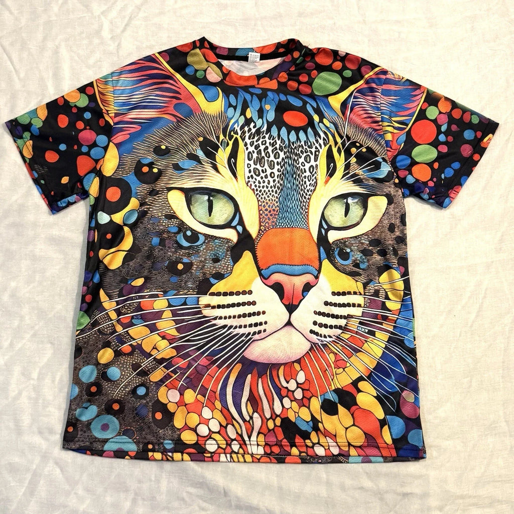 Pop Art All Over Print Cat XL - Adult & Kids T-Shirts, Sweatshirts & Hoodies apparel design preview 1