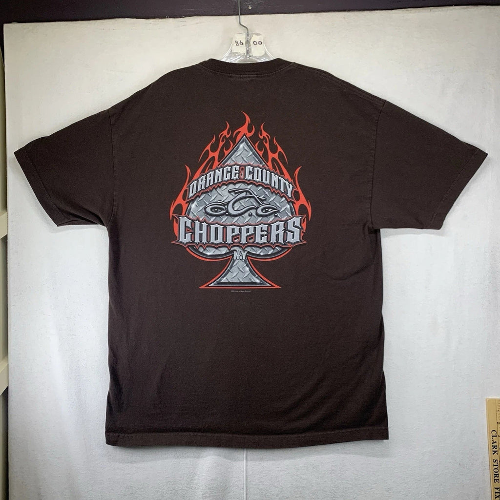 Vintage Orange County Choppers Mens XL Brown Biker - Adult & Kids T-Shirts, Sweatshirts & Hoodies apparel design preview 1