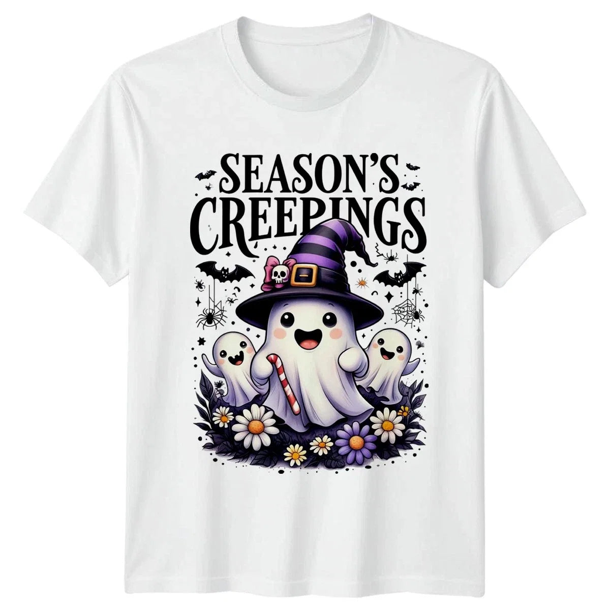Seasons Creepings Cute Halloween Ghost Christmas Gift - Adult & Kids T-Shirts, Sweatshirts & Hoodies apparel design preview 1