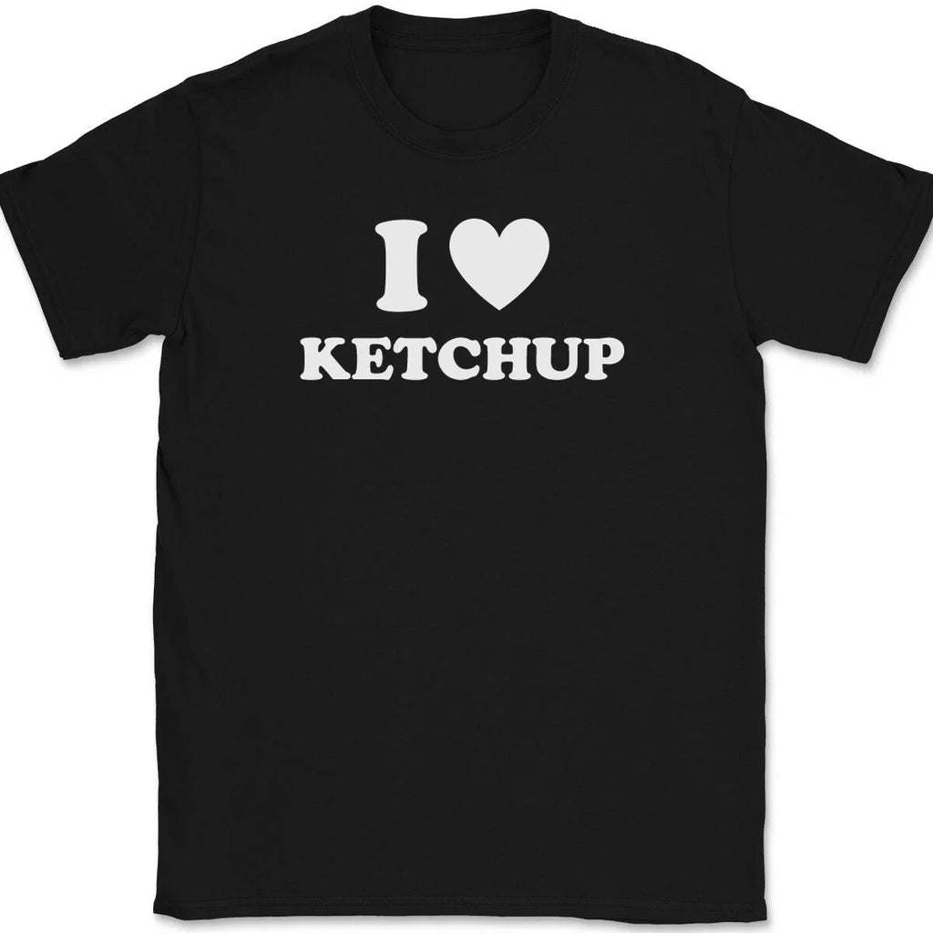 I Love Heart Ketchup Funny Food Novelty GIft - Adult & Kids T-Shirts, Sweatshirts & Hoodies apparel design preview 1
