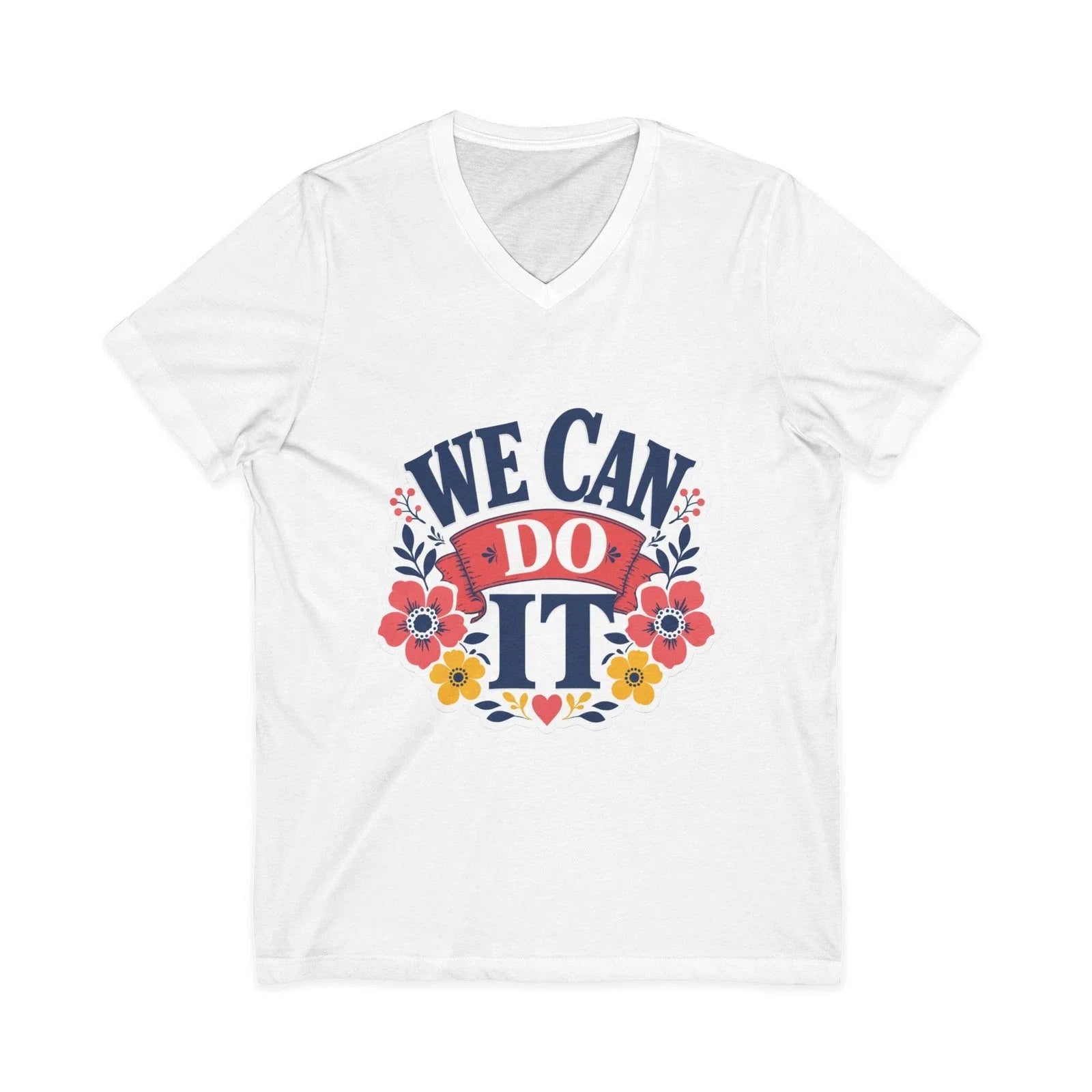 V-Neck Rosie Riveter We Can Do It Unisex Made in USA - Adult & Kids T-Shirts, Sweatshirts & Hoodies apparel design preview 1