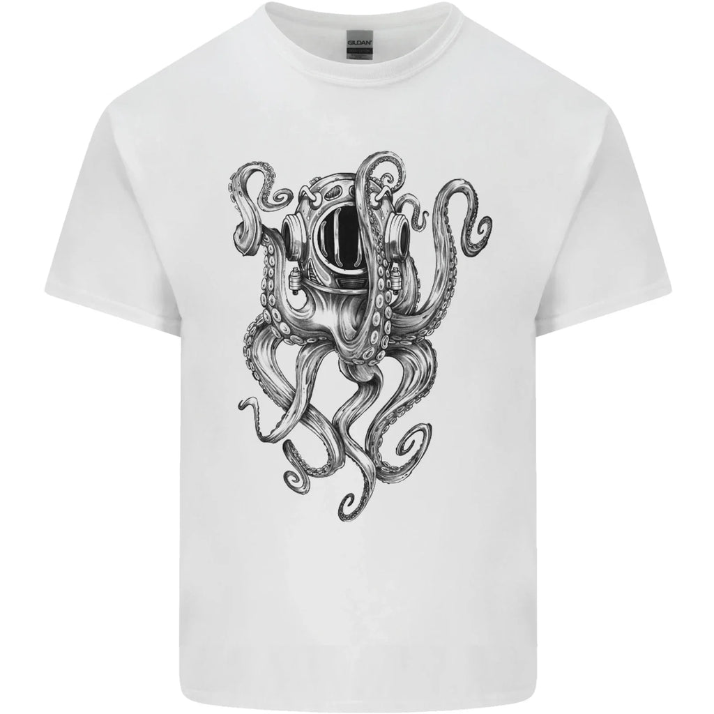 Scuba Diving Octopus Diver Mens Cotton Top - Adult & Kids T-Shirts, Sweatshirts & Hoodies apparel design preview 1