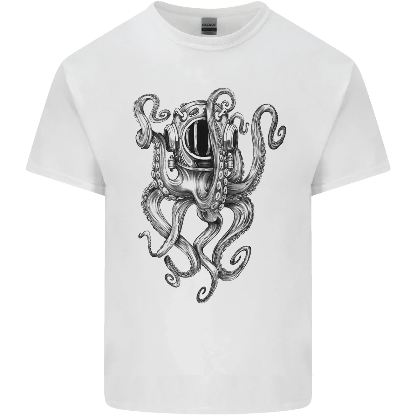 Scuba Diving Octopus Diver Mens Cotton Top - Adult & Kids T-Shirts, Sweatshirts & Hoodies apparel design preview 1