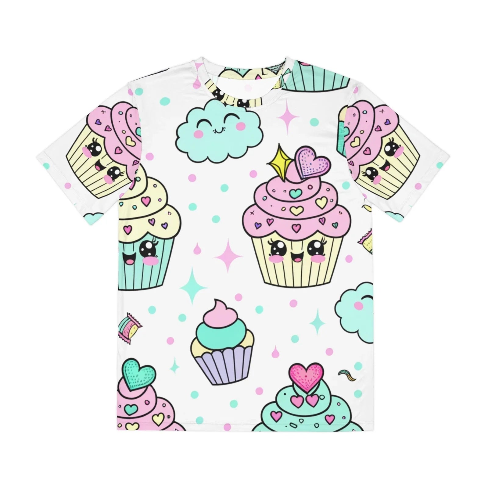 All Over Print Kawaii Cupcake Clouds Pastel Sweet - Adult & Kids T-Shirts, Sweatshirts & Hoodies apparel design preview 1