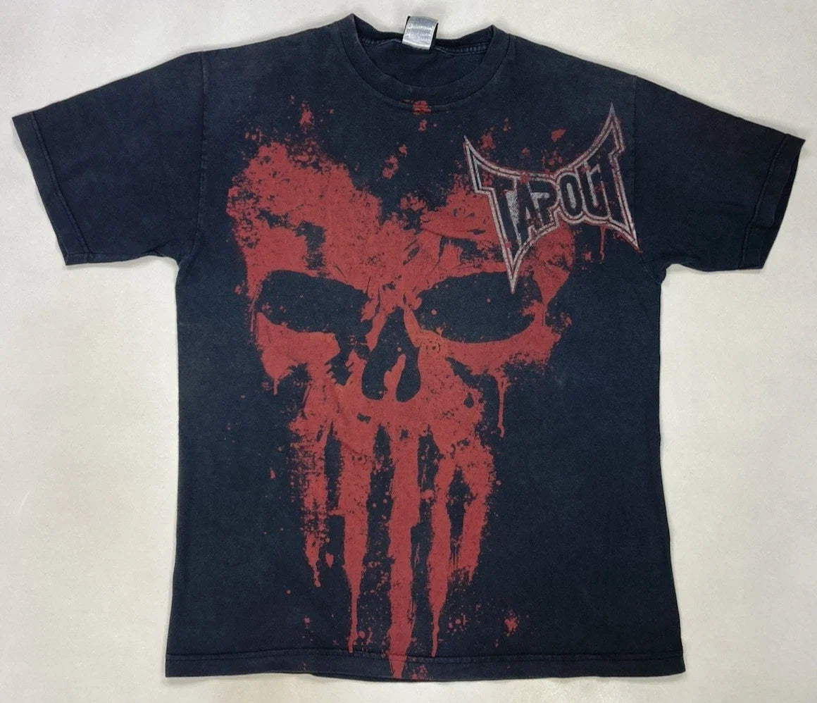 VINTAGE Tapout Skull Graphic Men Large Black Logo Red - Adult & Kids T-Shirts, Sweatshirts & Hoodies apparel design preview 1