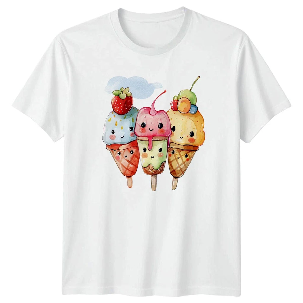 Kawaii Ice Cream Summer Dessert Gift For Him And Her - Adult & Kids T-Shirts, Sweatshirts & Hoodies apparel design preview 1