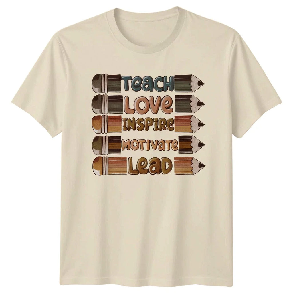 Teach Love Inspire Motivate Lead Teacher Appreciation - Adult & Kids T-Shirts, Sweatshirts & Hoodies apparel design preview 1