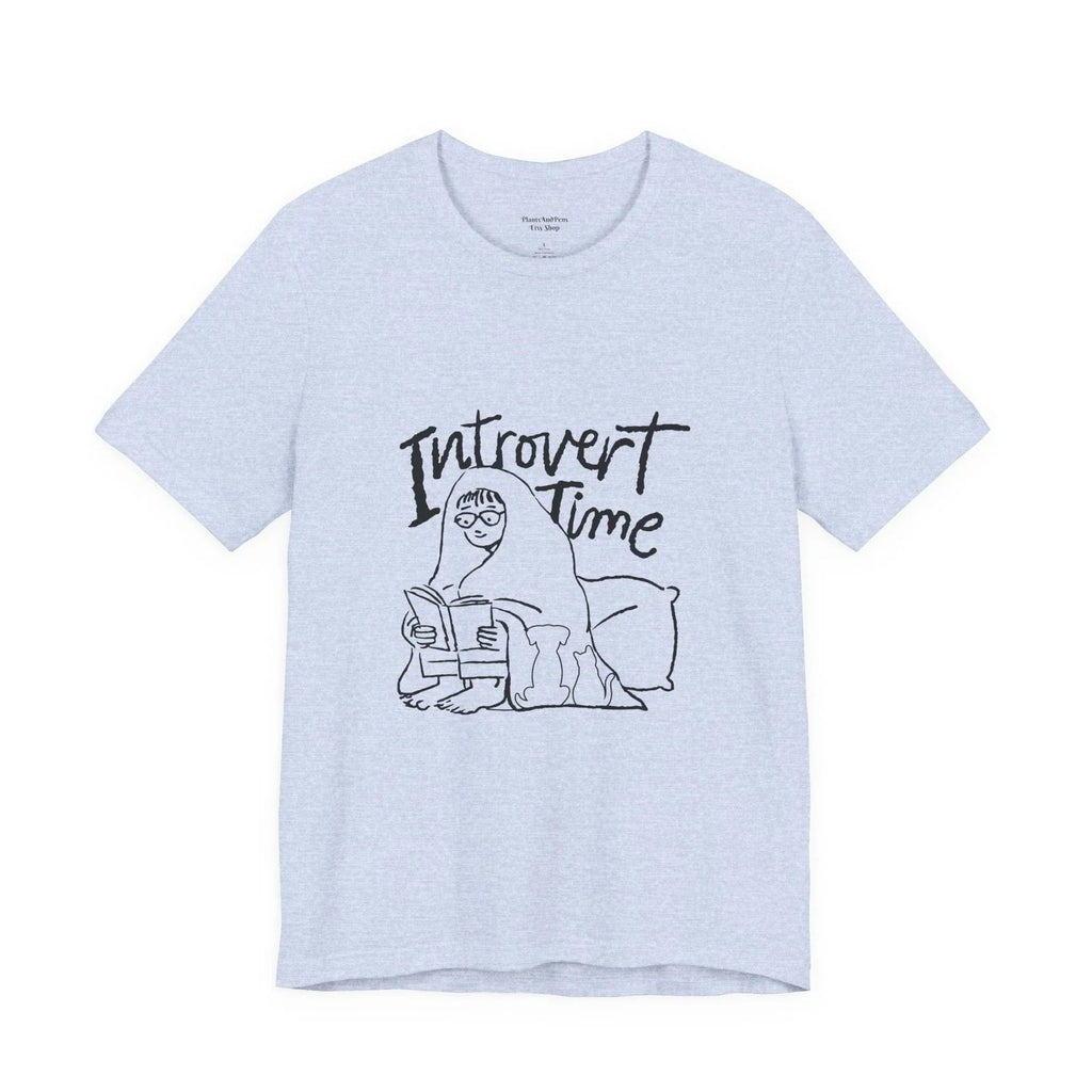 Introvert Time Unisex Cozy Book Lover Pets Cat Dog - Adult & Kids T-Shirts, Sweatshirts & Hoodies apparel design preview 1