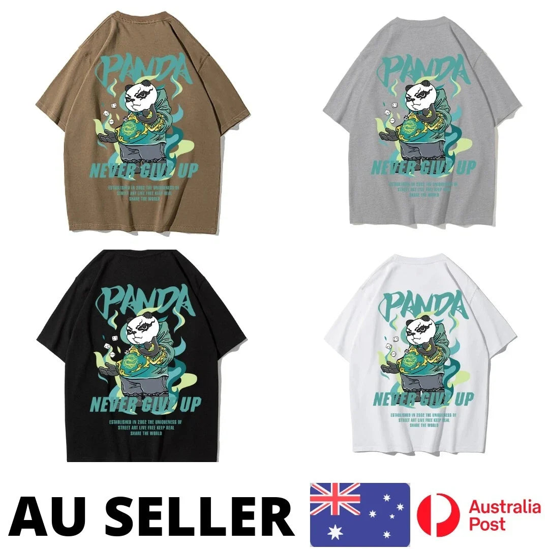 Pandas Say Neverfive Up Print Mens Cartoon Shoulder - Adult & Kids T-Shirts, Sweatshirts & Hoodies apparel design preview 1