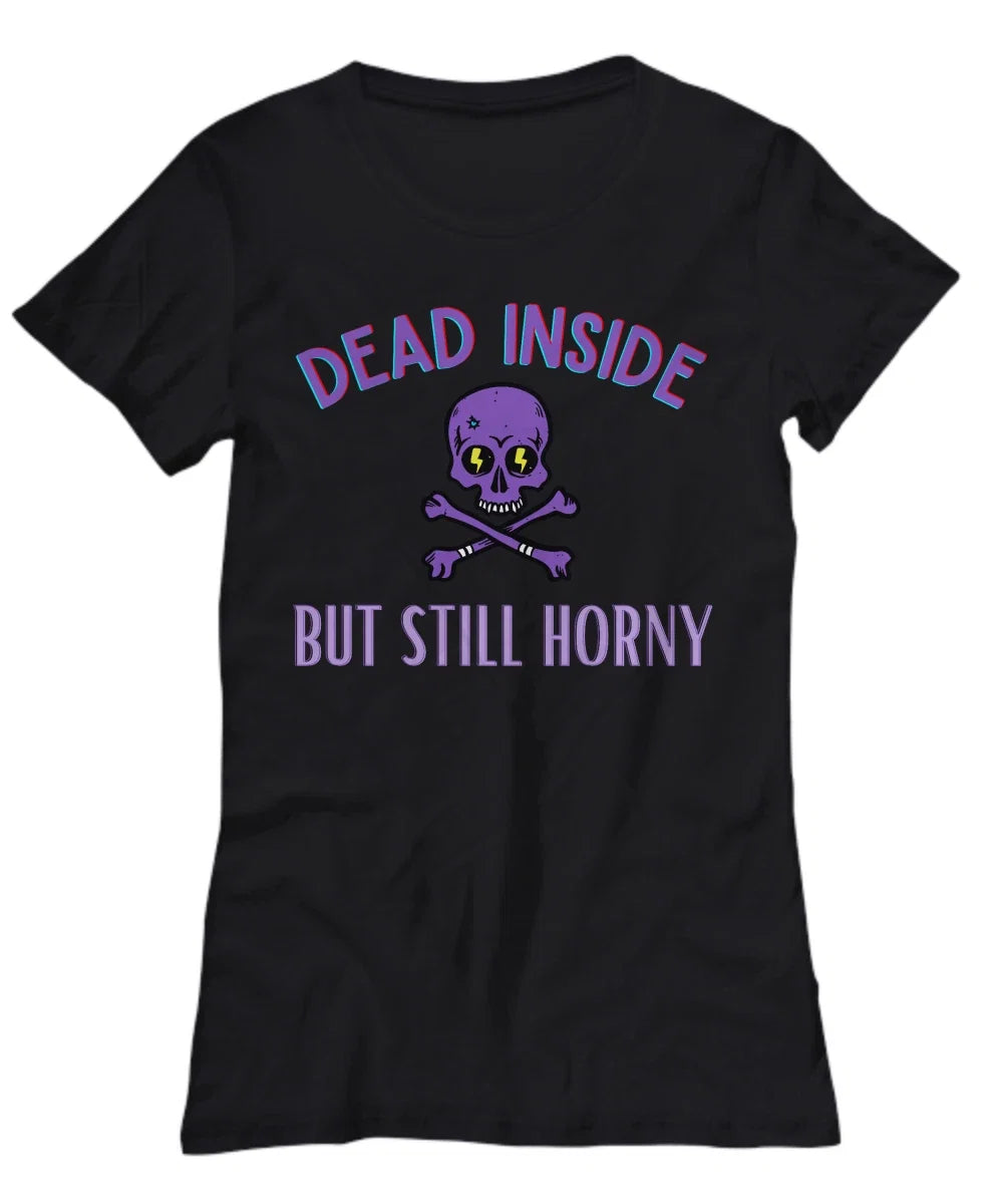 Funny Coffee Dead Inside But Still Horny, Memes, - Adult & Kids T-Shirts, Sweatshirts & Hoodies apparel design preview 1