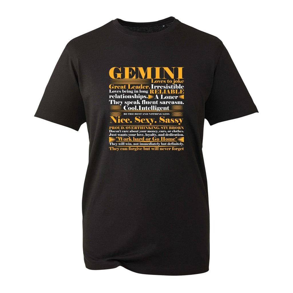 Gemini Astrology Star Sign Zodiac Horoscope Birthday - Adult & Kids T-Shirts, Sweatshirts & Hoodies apparel design preview 1
