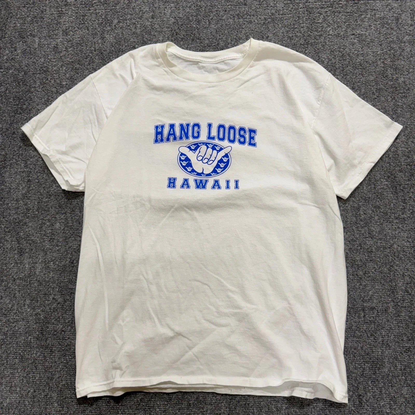 Hawaii Hang Loose Men's M White Y2K Island Pride - Adult & Kids T-Shirts, Sweatshirts & Hoodies apparel design preview 1