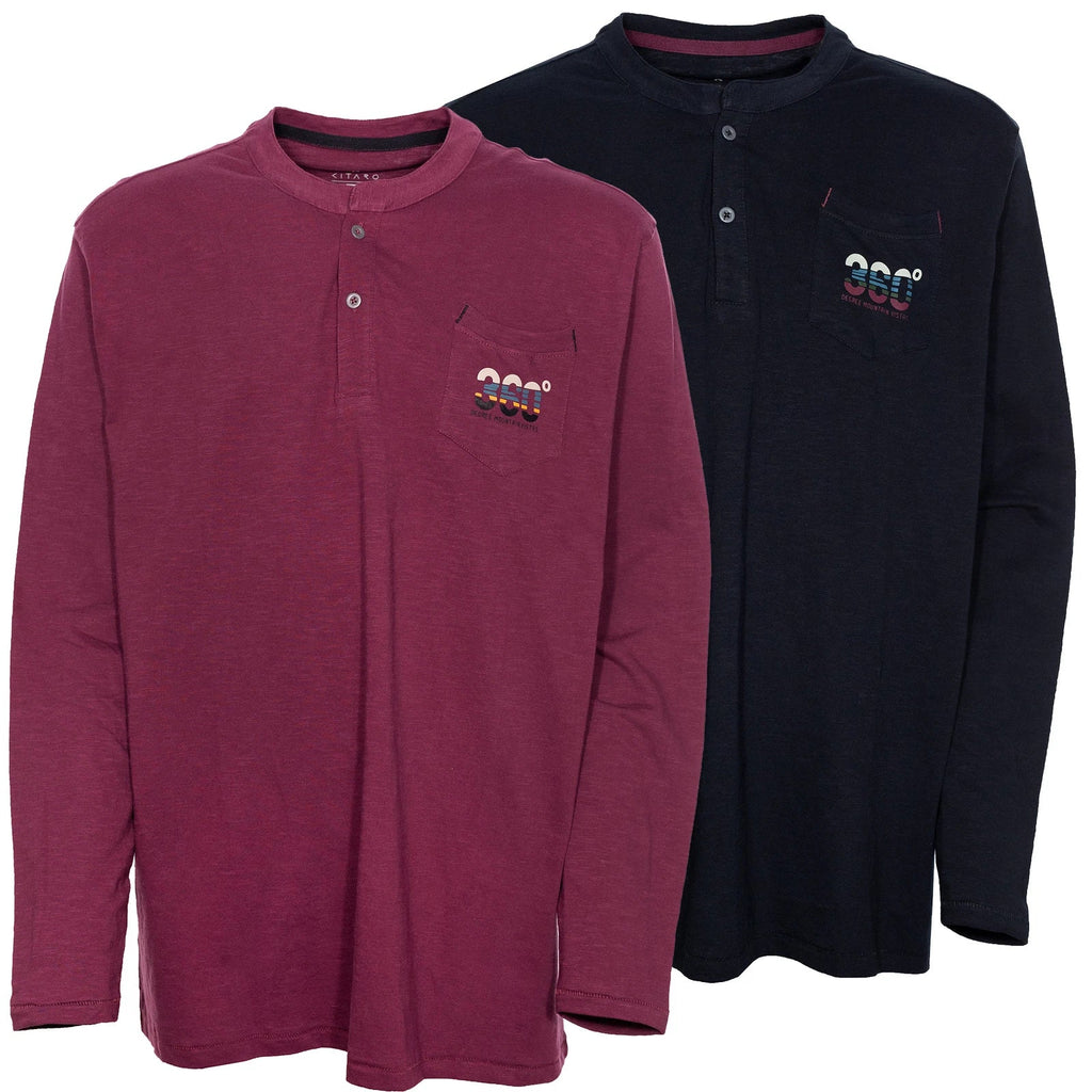 Kitaro Henley Mens Crew Neck Cotton Black Red - Adult & Kids T-Shirts, Sweatshirts & Hoodies apparel design preview 1