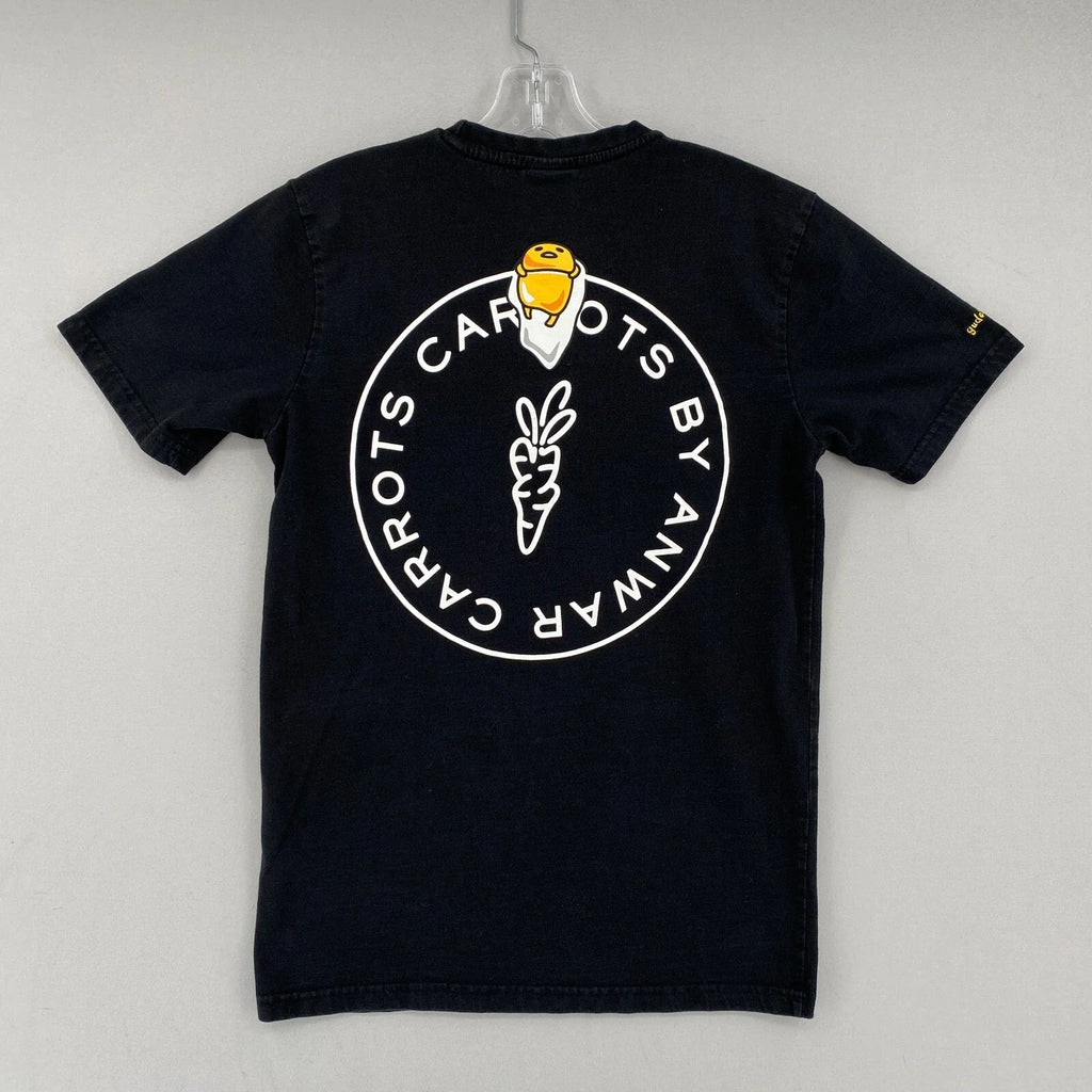 Gudetama Anwar Carrots Adult Small Black Graphic Logo - Adult & Kids T-Shirts, Sweatshirts & Hoodies apparel design preview 1
