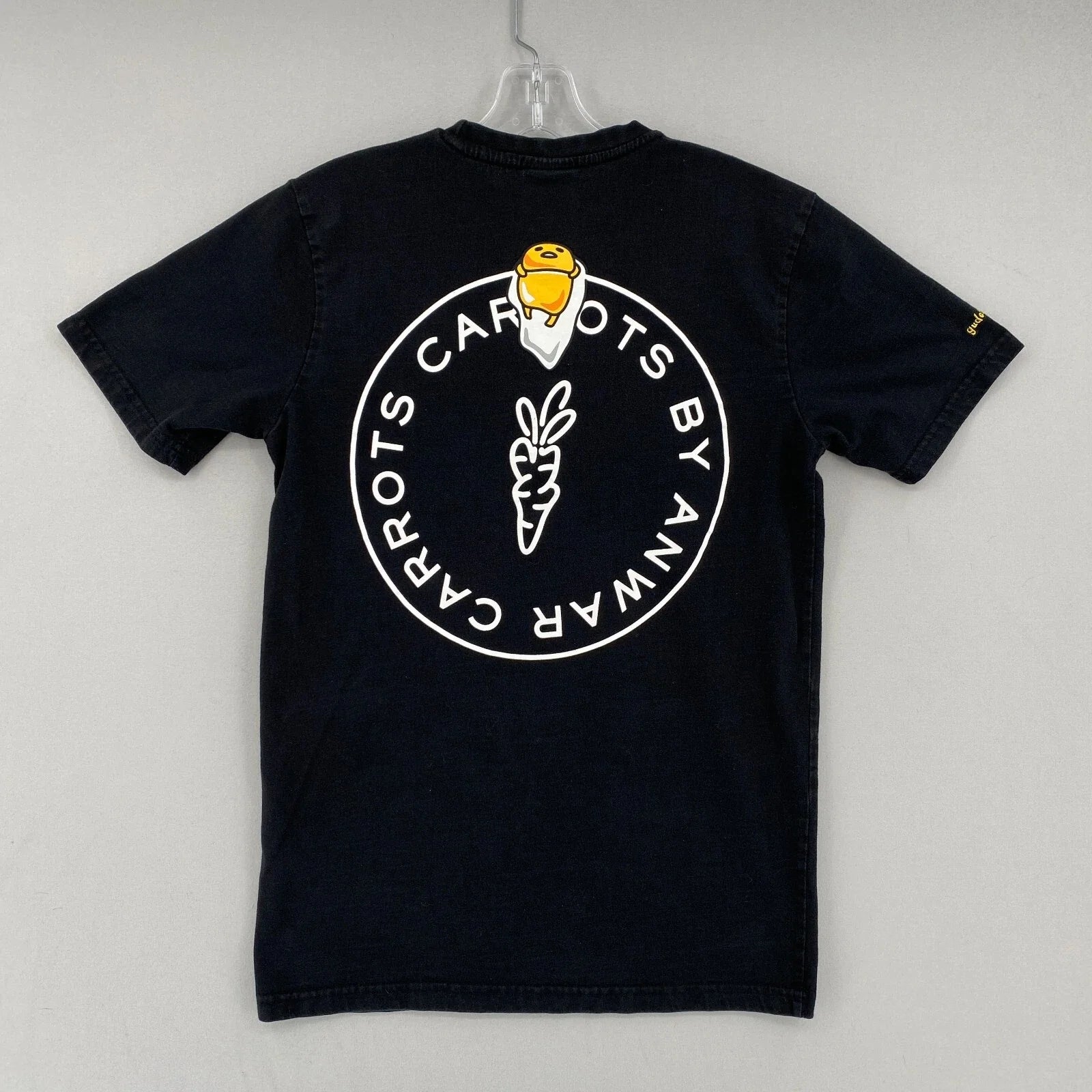 Gudetama Anwar Carrots Adult Small Black Graphic Logo - Adult & Kids T-Shirts, Sweatshirts & Hoodies apparel design preview 1