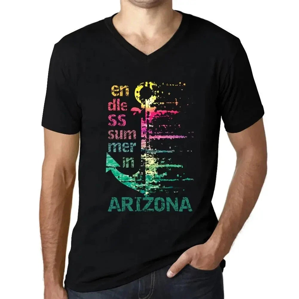 Men's Graphic V Neck Endless Summer In Arizona - Adult & Kids T-Shirts, Sweatshirts & Hoodies apparel design preview 1