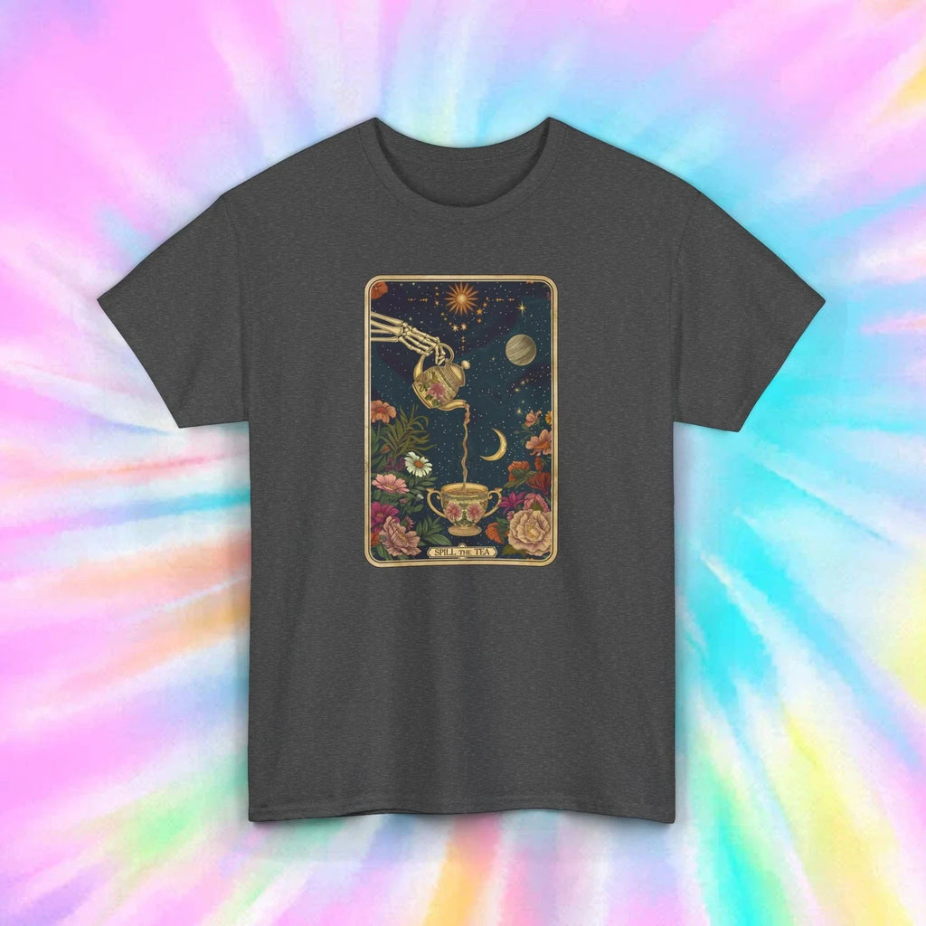 Spilling Tea Tarot Cosmic Design Astrology Graphic - Adult & Kids T-Shirts, Sweatshirts & Hoodies apparel design preview 1