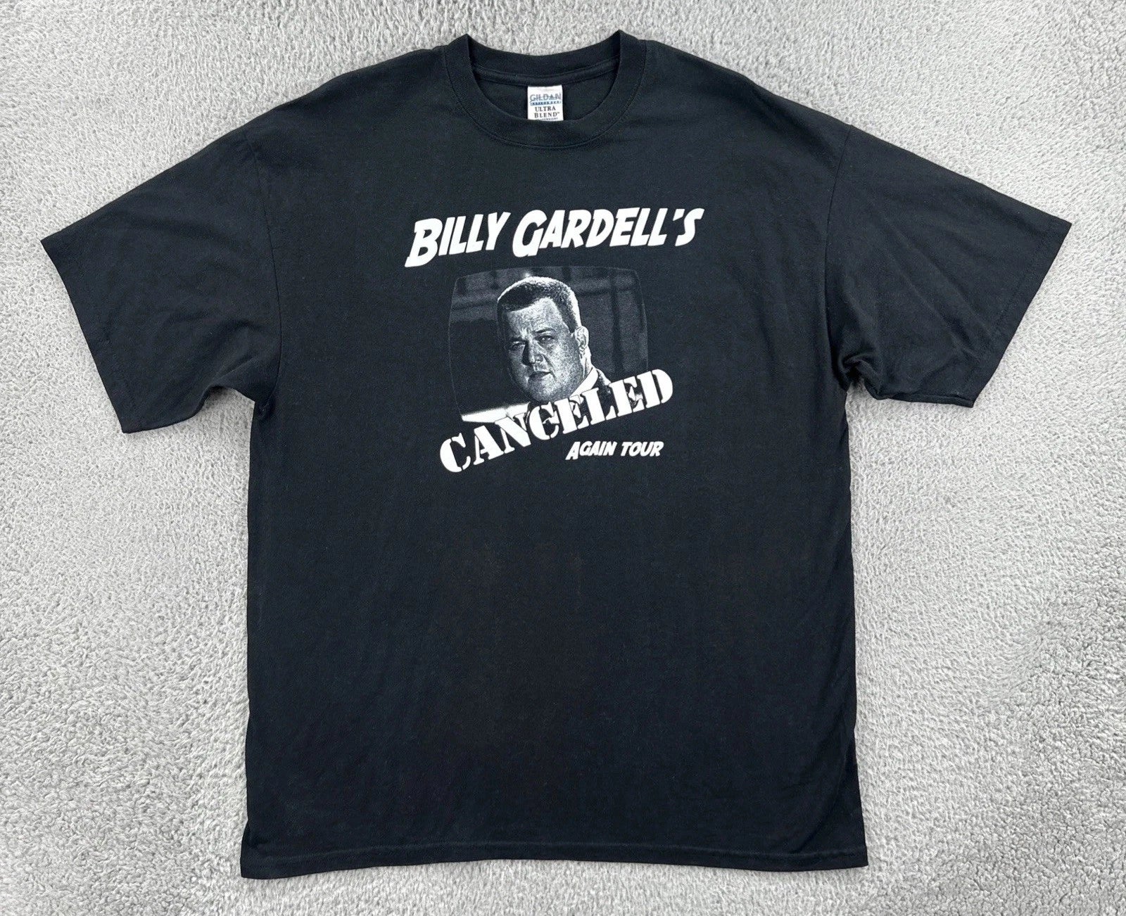 Vtg Gildan Y2K XL Black Billy Gardell's Canceled - Adult & Kids T-Shirts, Sweatshirts & Hoodies apparel design preview 1