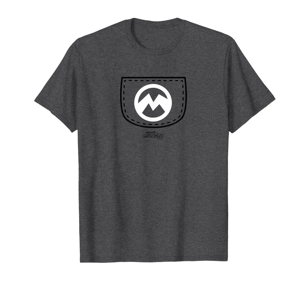 Evil Minion "M" Faux Pocket Graphic - Adult & Kids T-Shirts, Sweatshirts & Hoodies apparel design preview 1