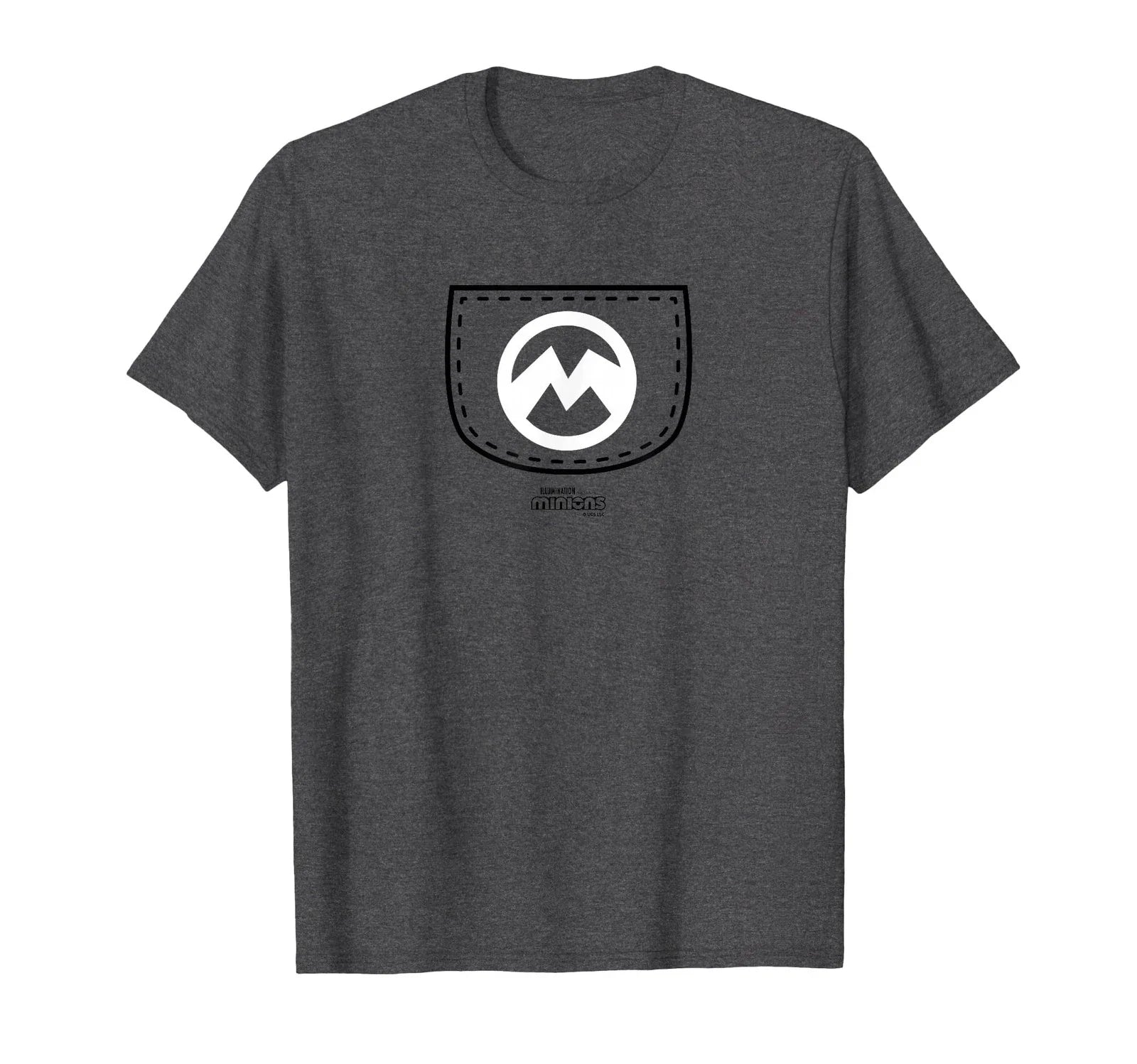 Evil Minion "M" Faux Pocket Graphic - Adult & Kids T-Shirts, Sweatshirts & Hoodies apparel design preview 1