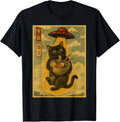 Funny Cat Ramen UFO Japanese Anime for Men Women - Adult & Kids T-Shirts, Sweatshirts & Hoodies apparel design preview 1