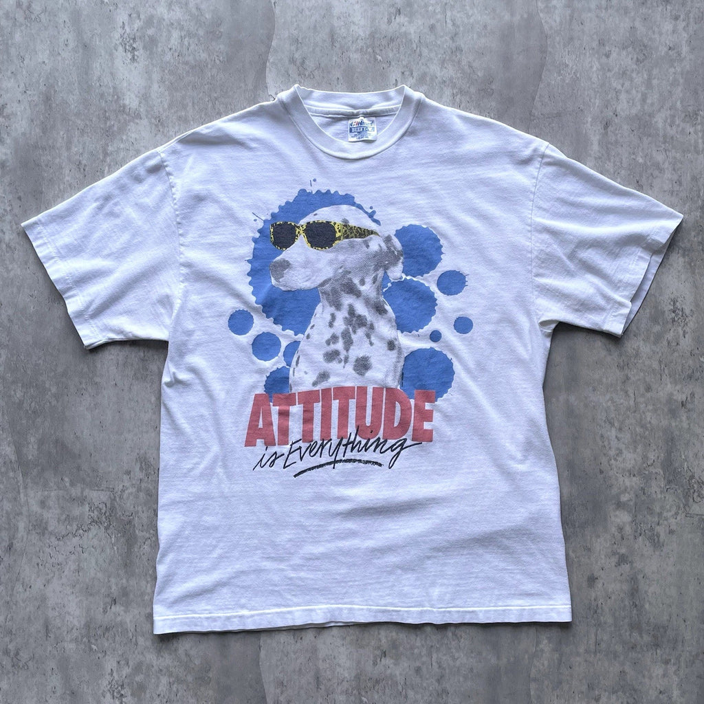Vintage 90s Attitude Is Everything Dalmatian Dog Mens - Adult & Kids T-Shirts, Sweatshirts & Hoodies apparel design preview 1