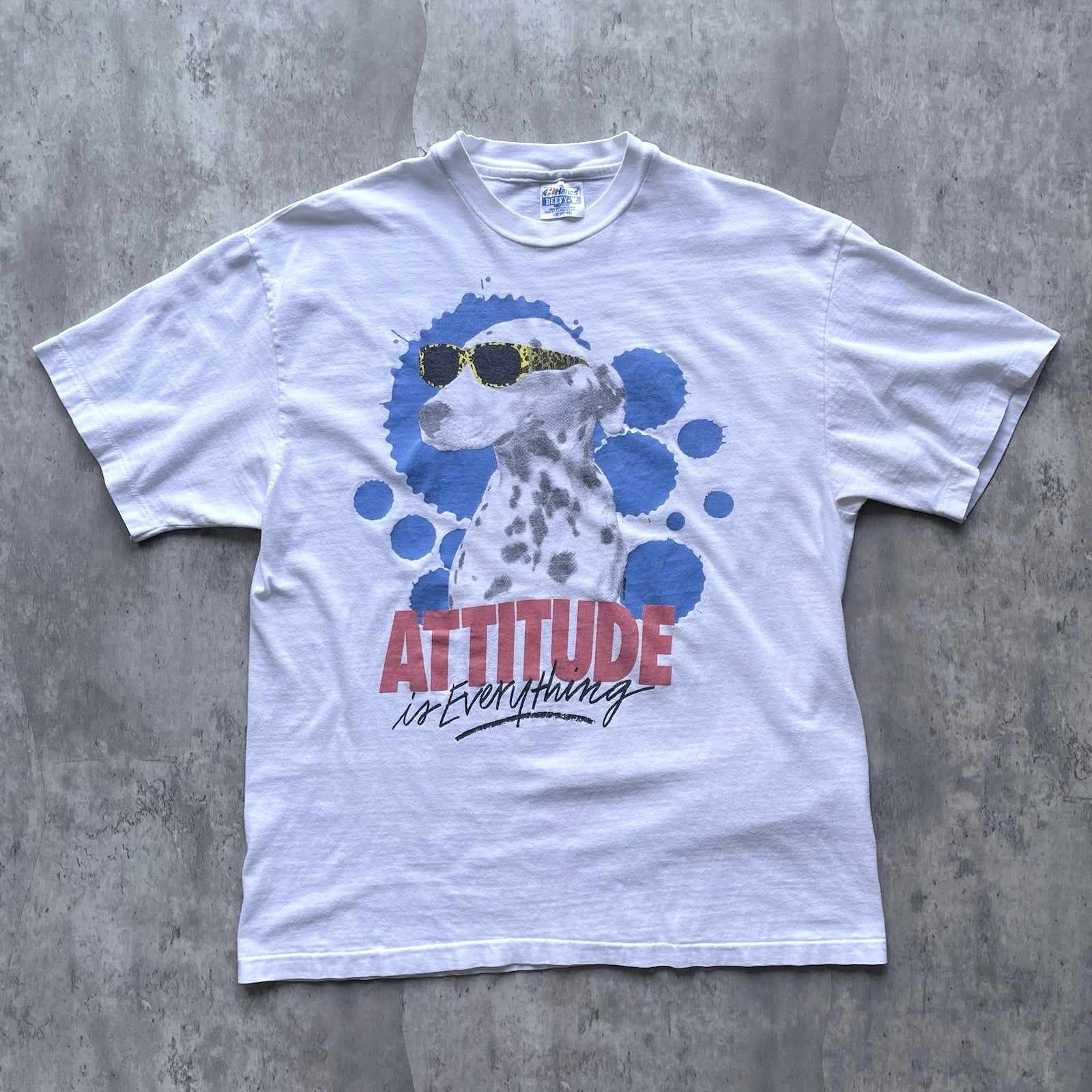 Vintage 90s Attitude Is Everything Dalmatian Dog Mens - Adult & Kids T-Shirts, Sweatshirts & Hoodies apparel design preview 1