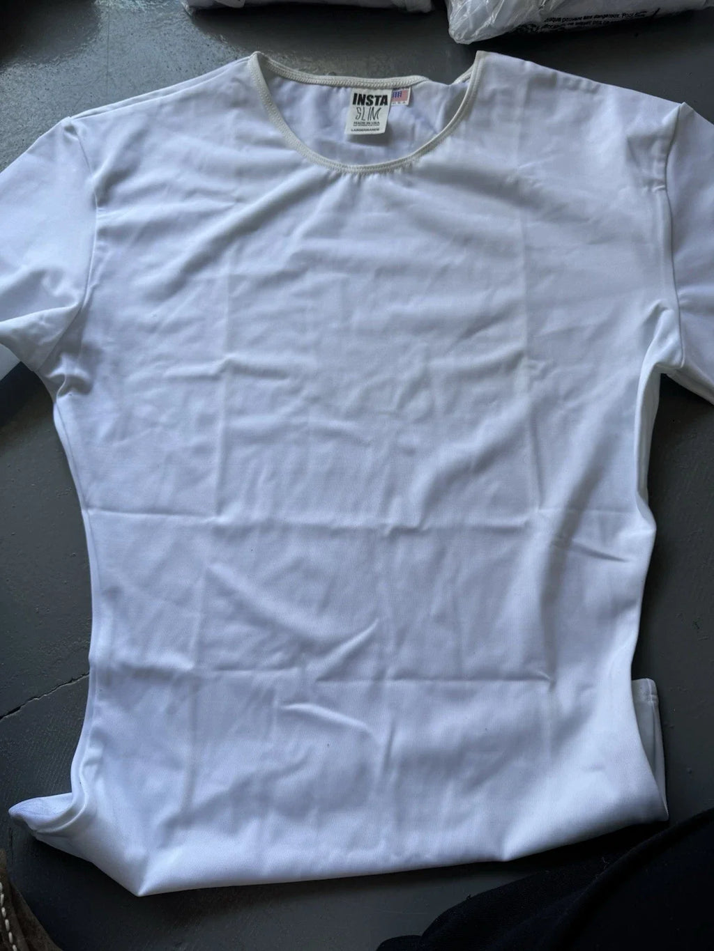 Insta Slim Men's White Compression Crew Neck Large - Adult & Kids T-Shirts, Sweatshirts & Hoodies apparel design preview 1