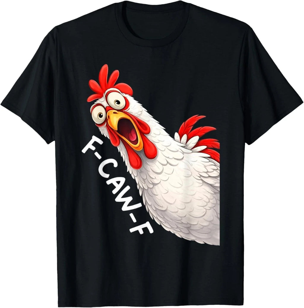 F-Caw-F Chicken Funny Rooster Meme Humor Fawk Quote - Adult & Kids T-Shirts, Sweatshirts & Hoodies apparel design preview 1
