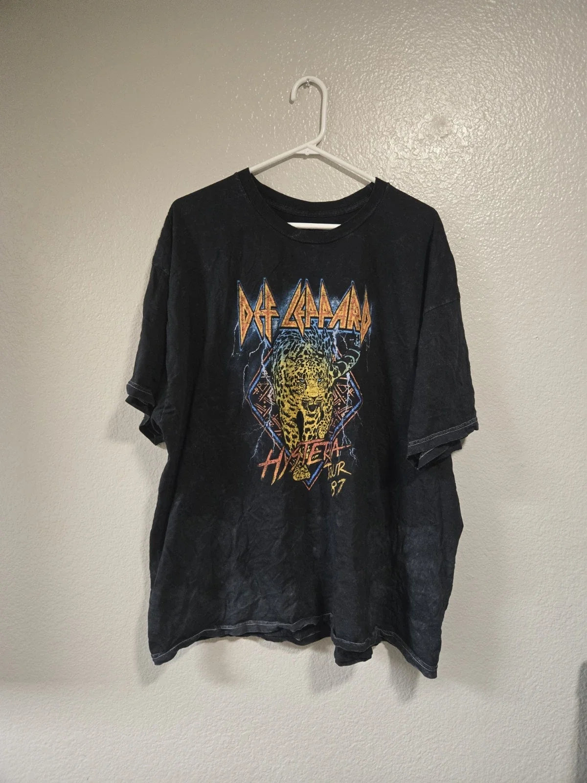 DEF LEPPARD "HYSTERIA TOUR 87" MENS BLACK XL METAL, - Adult & Kids T-Shirts, Sweatshirts & Hoodies apparel design preview 1