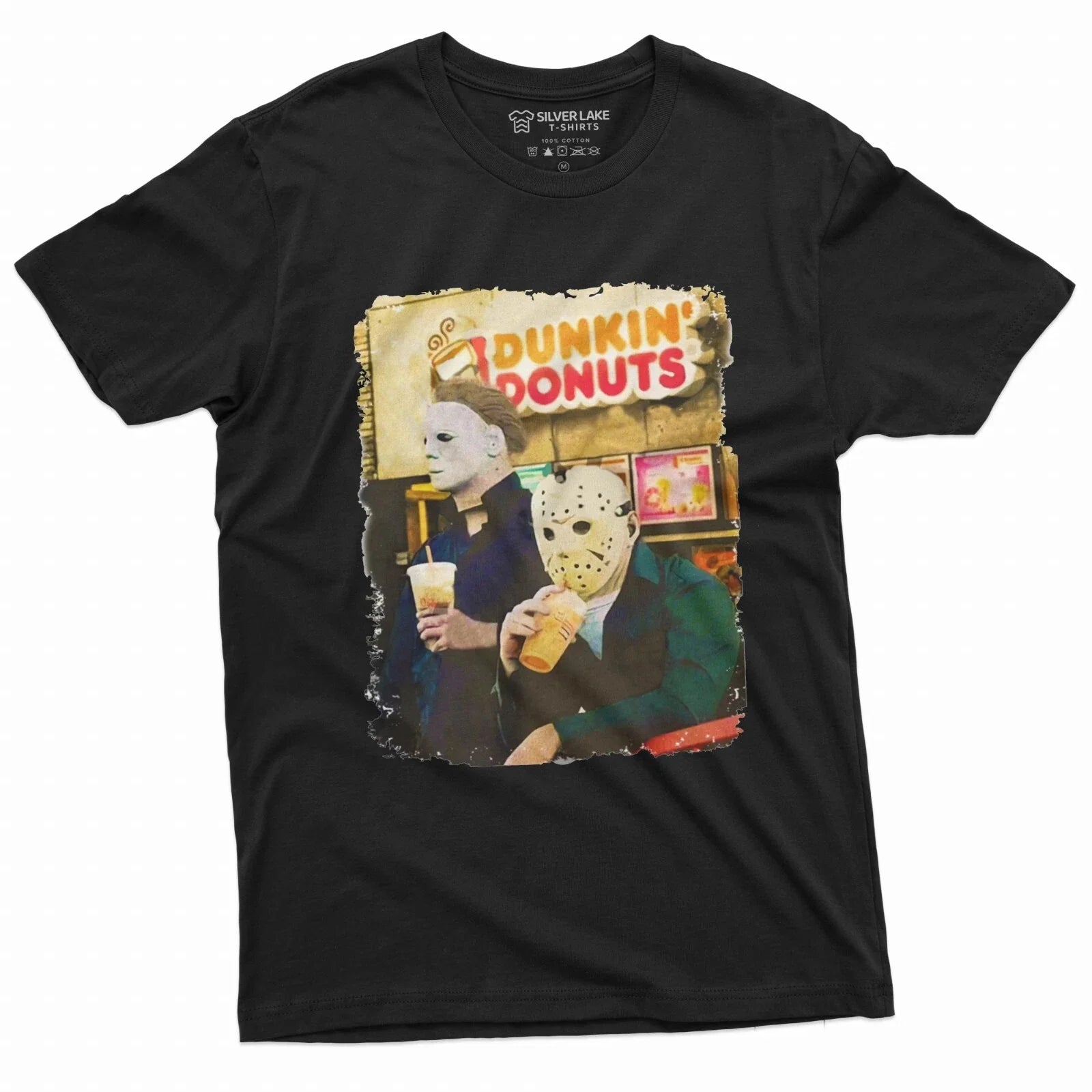 Funny Halloween Jason And Michael Myers Voorhees - Adult & Kids T-Shirts, Sweatshirts & Hoodies apparel design preview 1