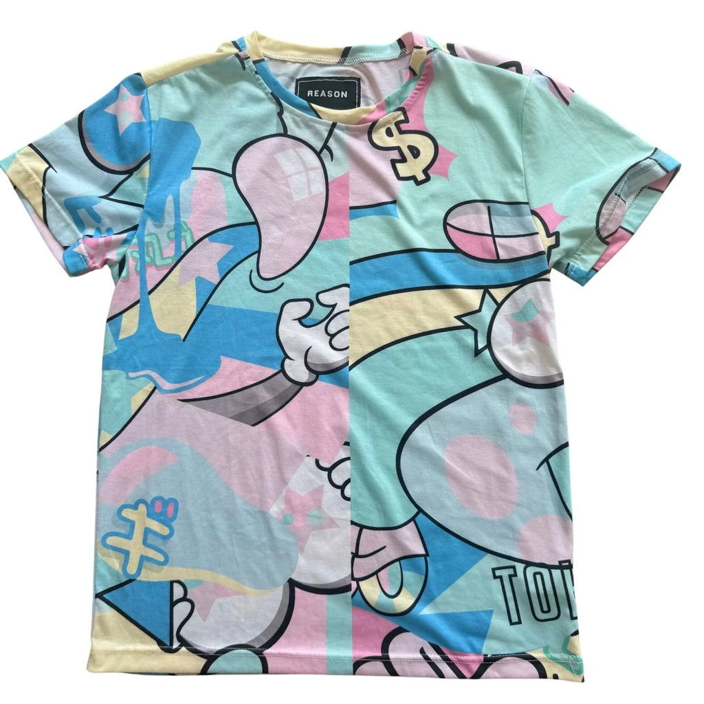 Reason Graphic Mens Medium Multicolor Cartoon Pop Art - Adult & Kids T-Shirts, Sweatshirts & Hoodies apparel design preview 1